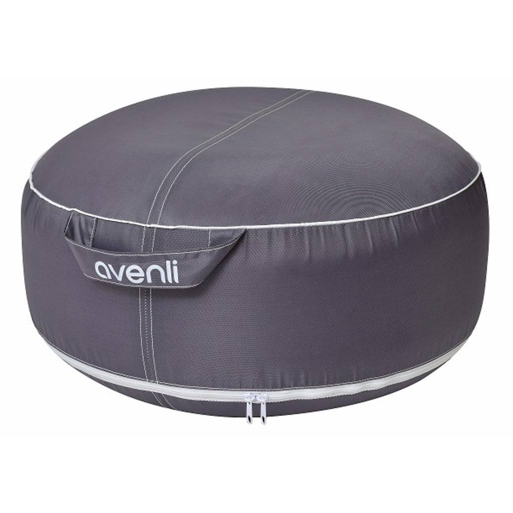 Jilong Avenli Pouf II (grau, ⌀55cm × 26cm, 0.6kg)