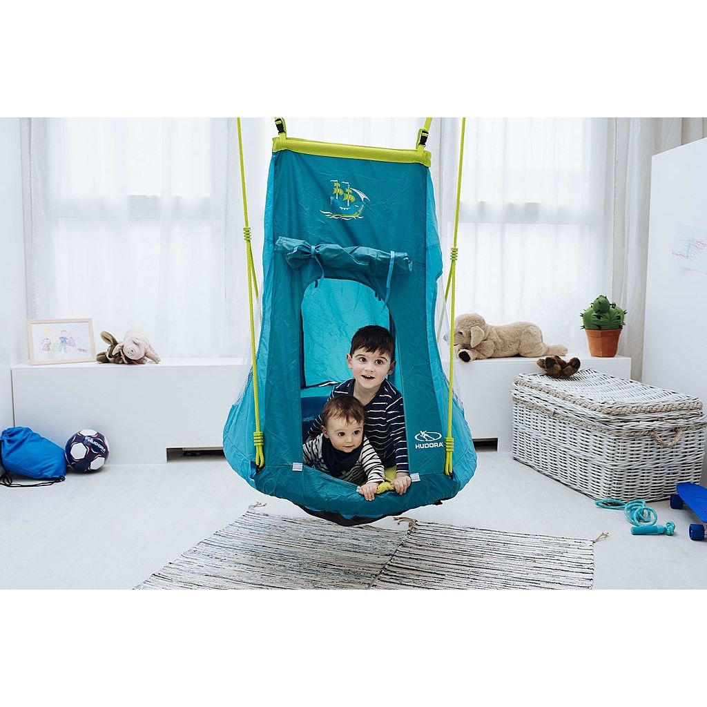 Hudora Nestschaukel mit Zelt Pirate 90 (grün, 90cm × 90cm × 108cm)
