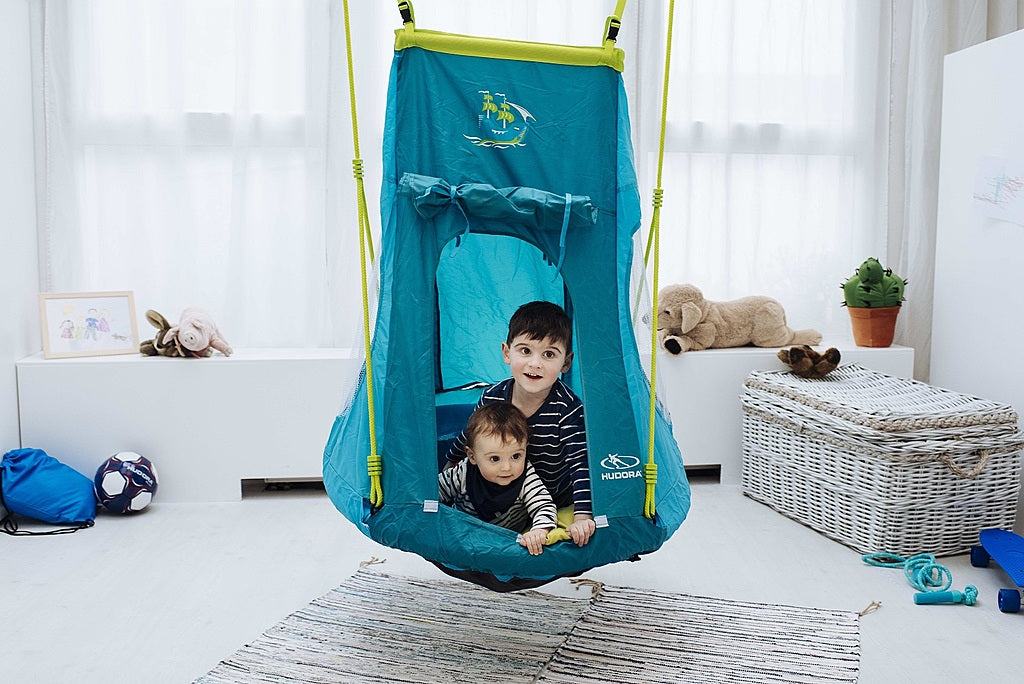 Hudora Nestschaukel mit Zelt Pirate 90 (grün, 90cm × 90cm × 108cm)