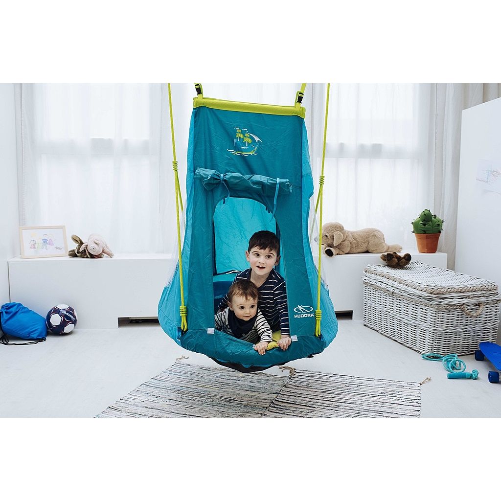 Hudora Nestschaukel mit Zelt Pirate 90 (grün, 90cm × 90cm × 108cm)