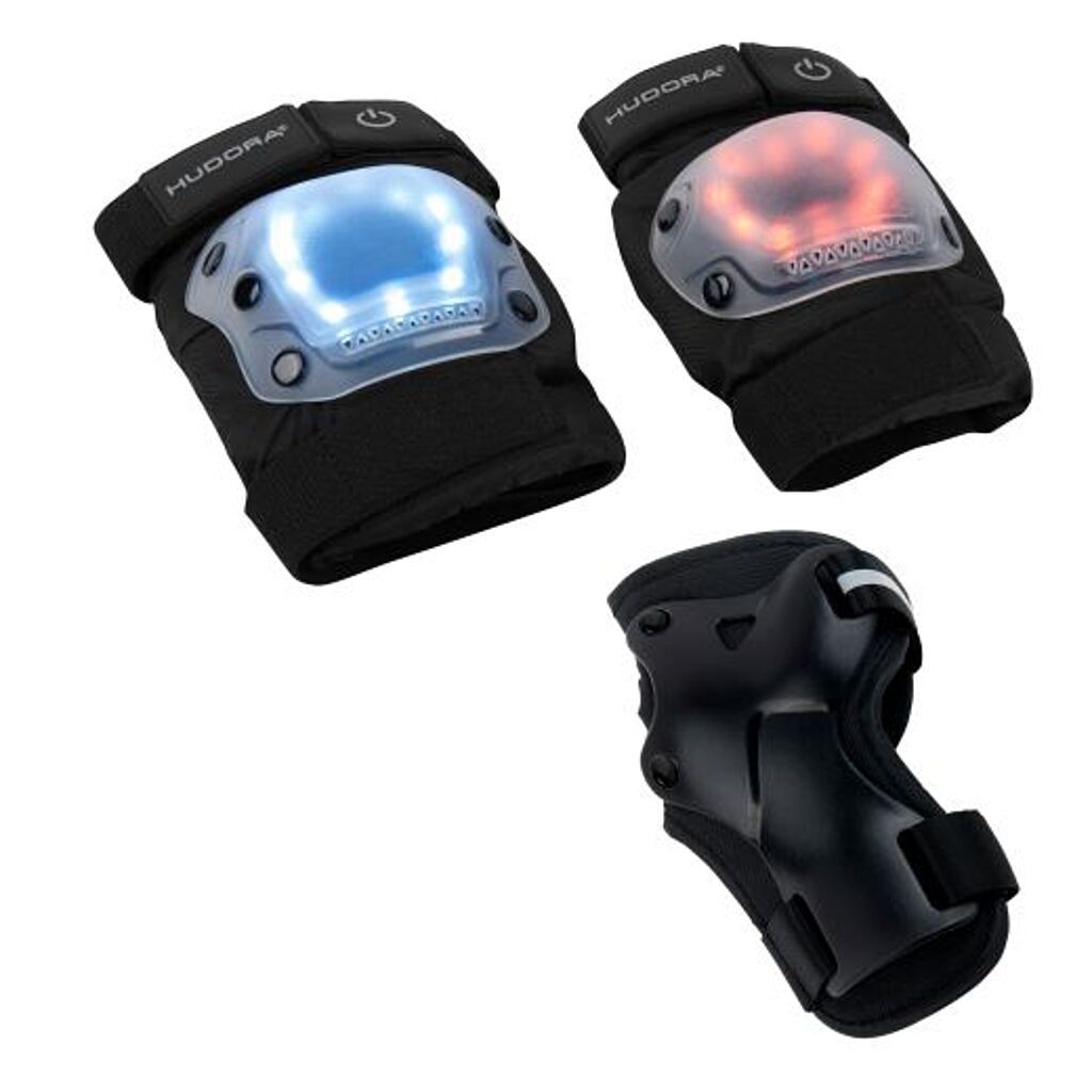 Hudora Protektoren LED (schwarz, 0.5kg, M)
