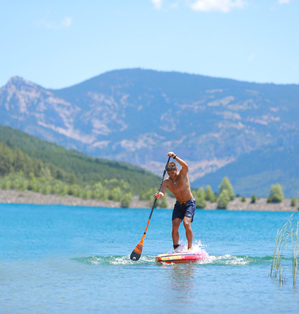 Aqua Marina CARBON X - Verstellbares Carbon iSUP Paddle (2 sections) (WB) (orange/schwarz, 550g, 180-220 cm)