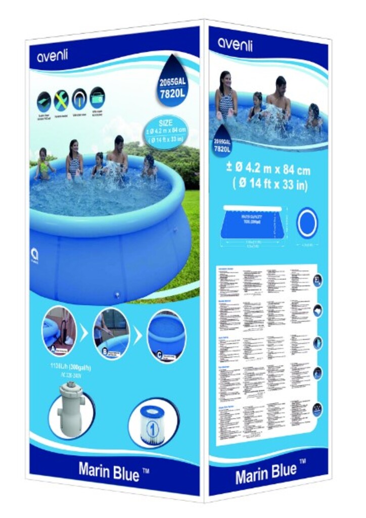 Jilong Prompt Set Pool inkl. Filterpumpe (⌀420cm × 84cm, 7'820l)