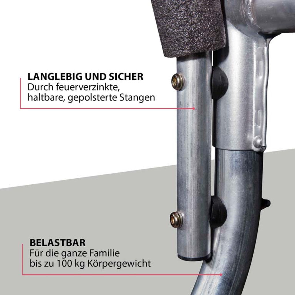 Hudora Fantastic Trampolin 250V (rot/schwarz, ⌀250cm × 252cm)