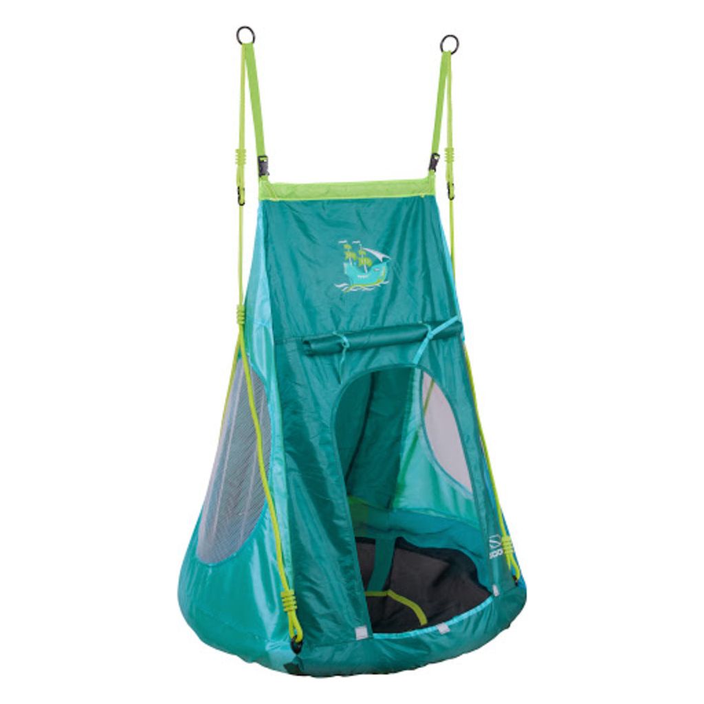 Hudora Nestschaukel mit Zelt Pirate 90 (grün, 90cm × 90cm × 108cm)