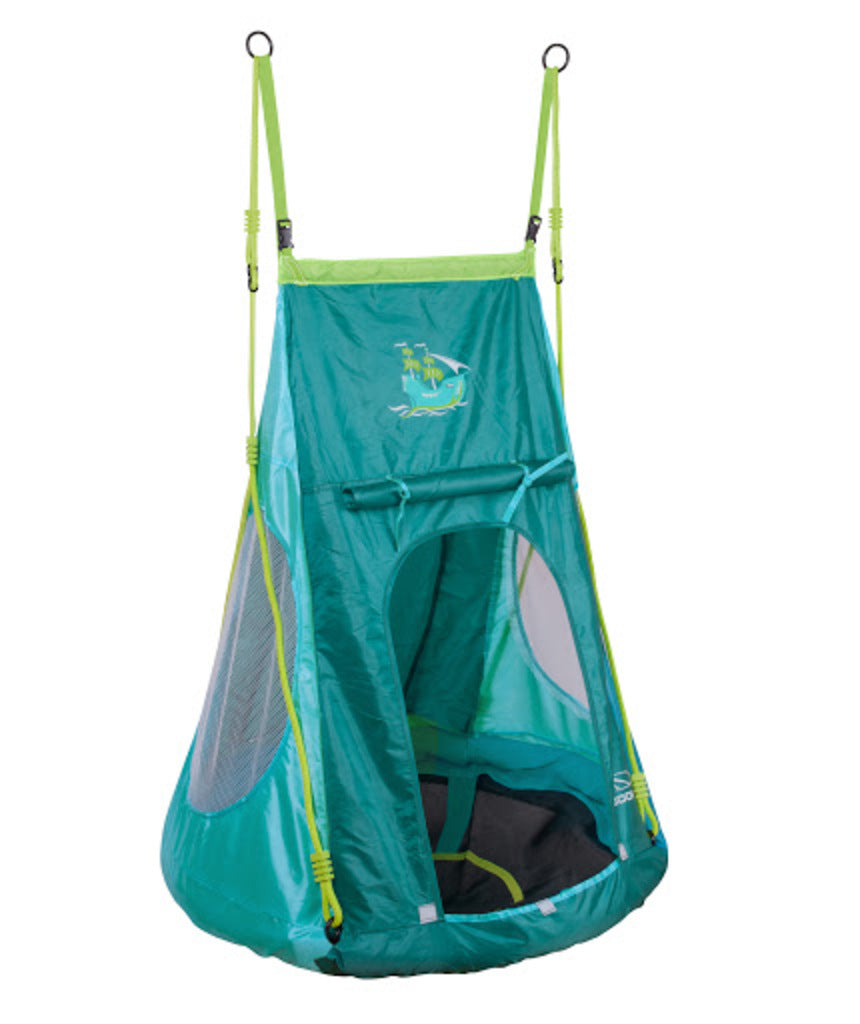 Hudora Nestschaukel mit Zelt Pirate 90 (grün, 90cm × 90cm × 108cm)