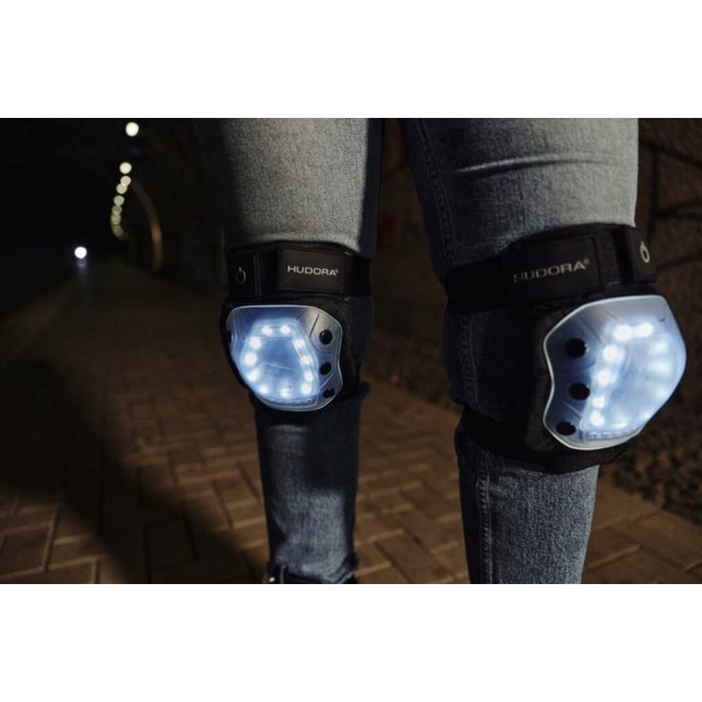 Hudora Protektoren LED (schwarz, 0.5kg, S)