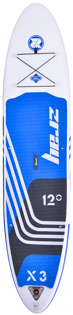 Jilong ZRAY X-Rider X3 12.0 Stand Up Paddle Board 12.0 (blau/weiss, 365cm × 81cm × 15cm, 9.6kg)