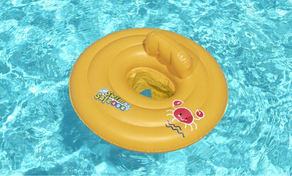 Bestway Schwimmring für Baby (gelb, ⌀64cm × 24cm, 513g)