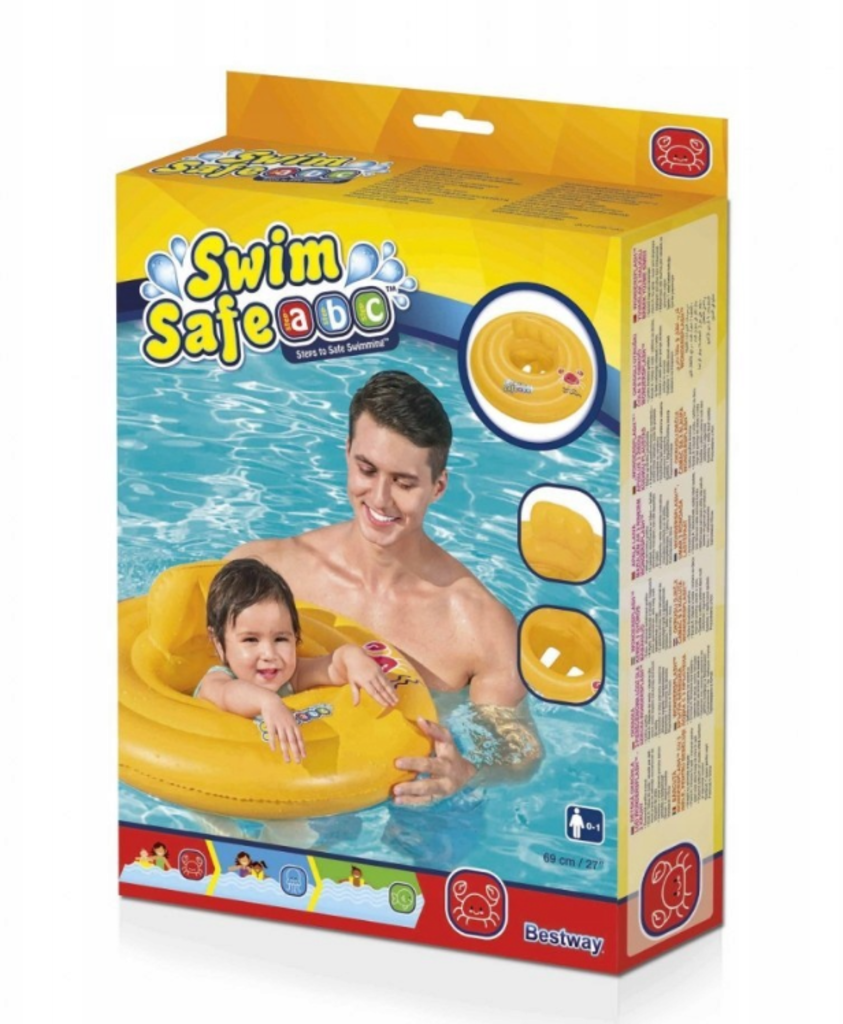 Bestway Schwimmring für Baby (gelb, ⌀64cm × 24cm, 513g)