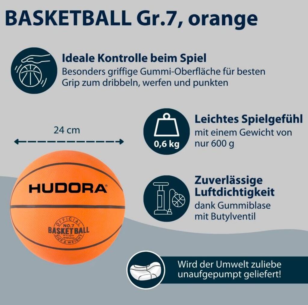 Hudora Slam it Basketball Set, 3-teilig