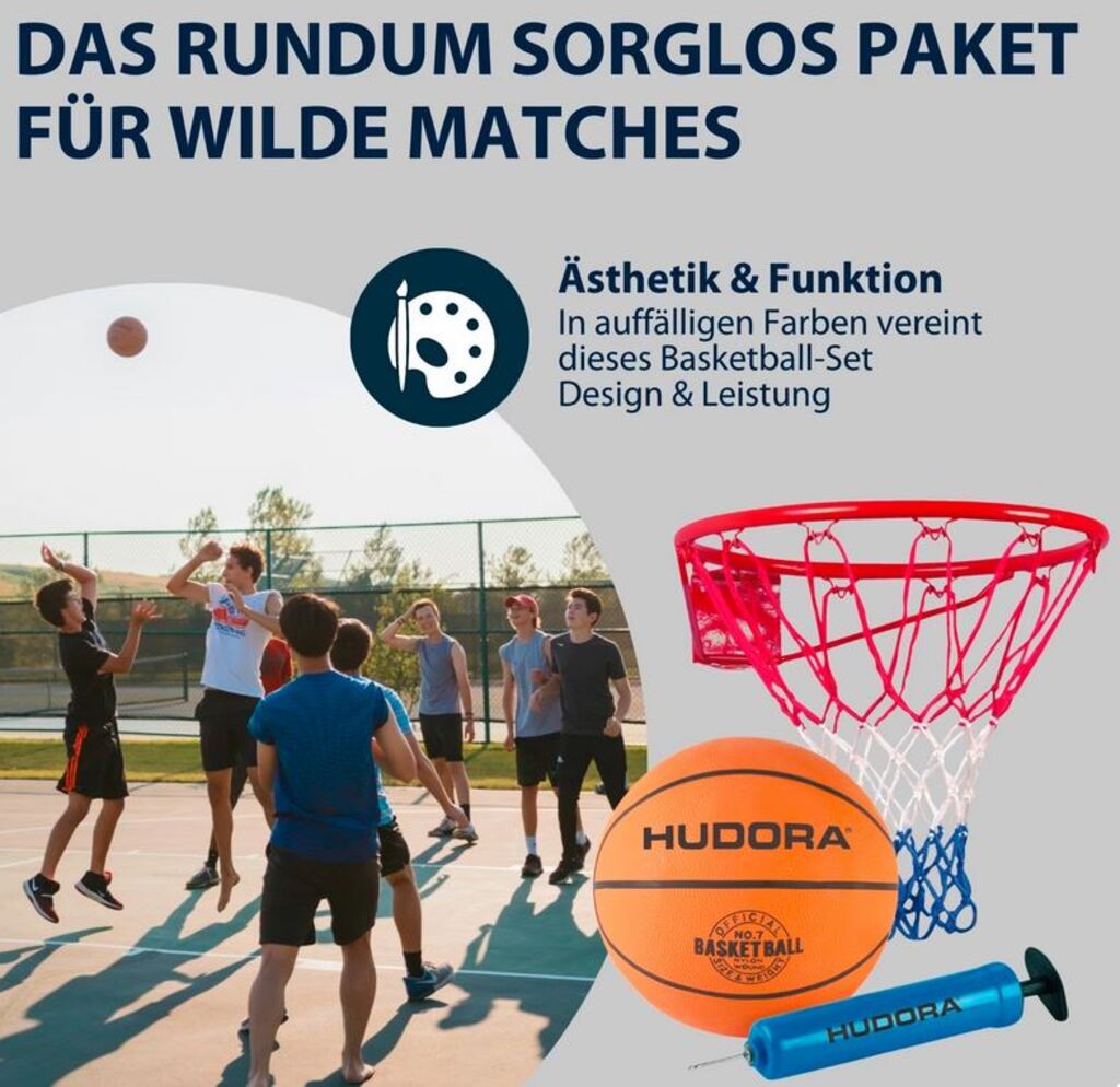 Hudora Slam it Basketball Set, 3-teilig