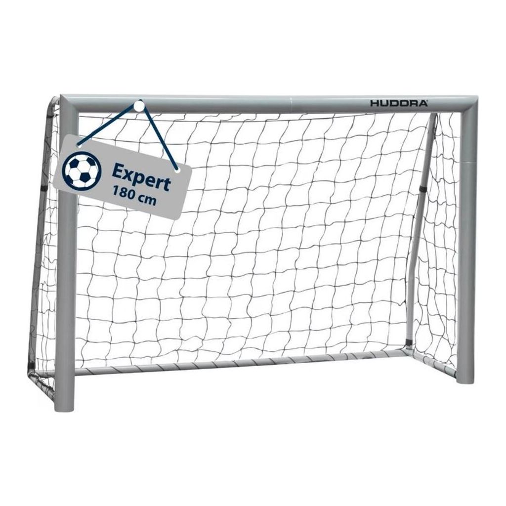 Hudora Fussballtor Expert 180 (grau, 180cm × 120cm × 60cm)