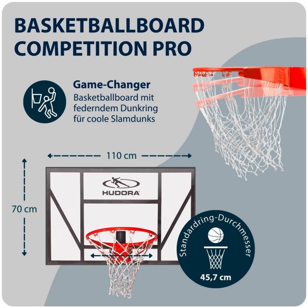 Hudora Basketballboard Competition Pro (110cm × 70cm)
