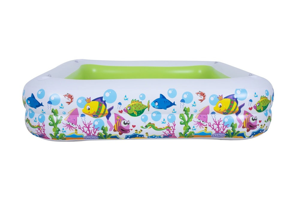 Jilong Aufblasbarer Kinder-Pool mit Sonnendach (143cm × 143cm × 123cm, 3.5kg)