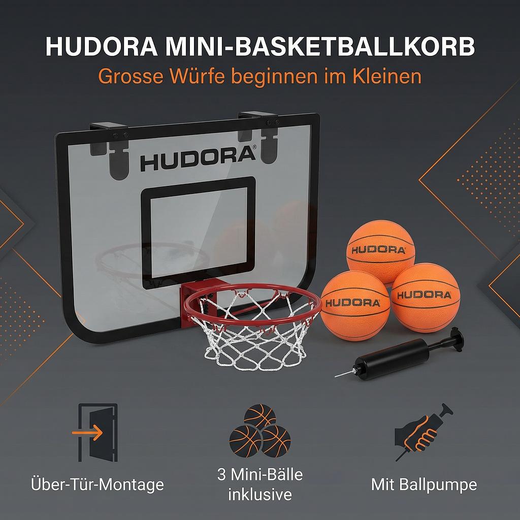 Hudora Mini-Basketballkorb-Set Indoor mit Türaufhängung