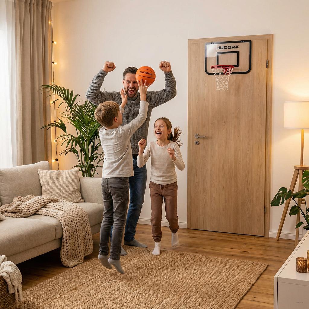 Hudora Mini-Basketballkorb-Set Indoor mit Türaufhängung