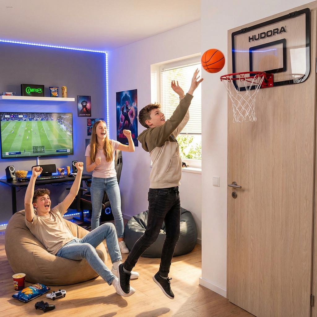 Hudora Mini-Basketballkorb-Set Indoor mit Türaufhängung
