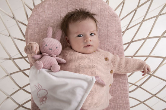 Miffy Kuscheltuch Pink baby rib