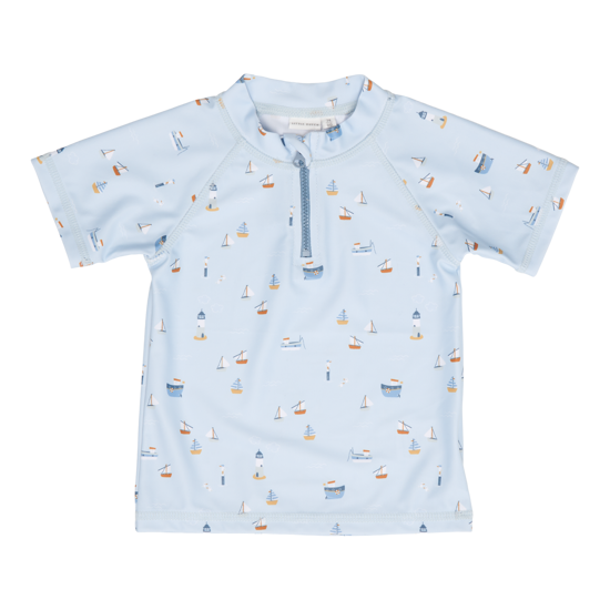 Little Dutch Schwimm T-Shirt kurzärmlig Sailors Bay Blue - 74/80