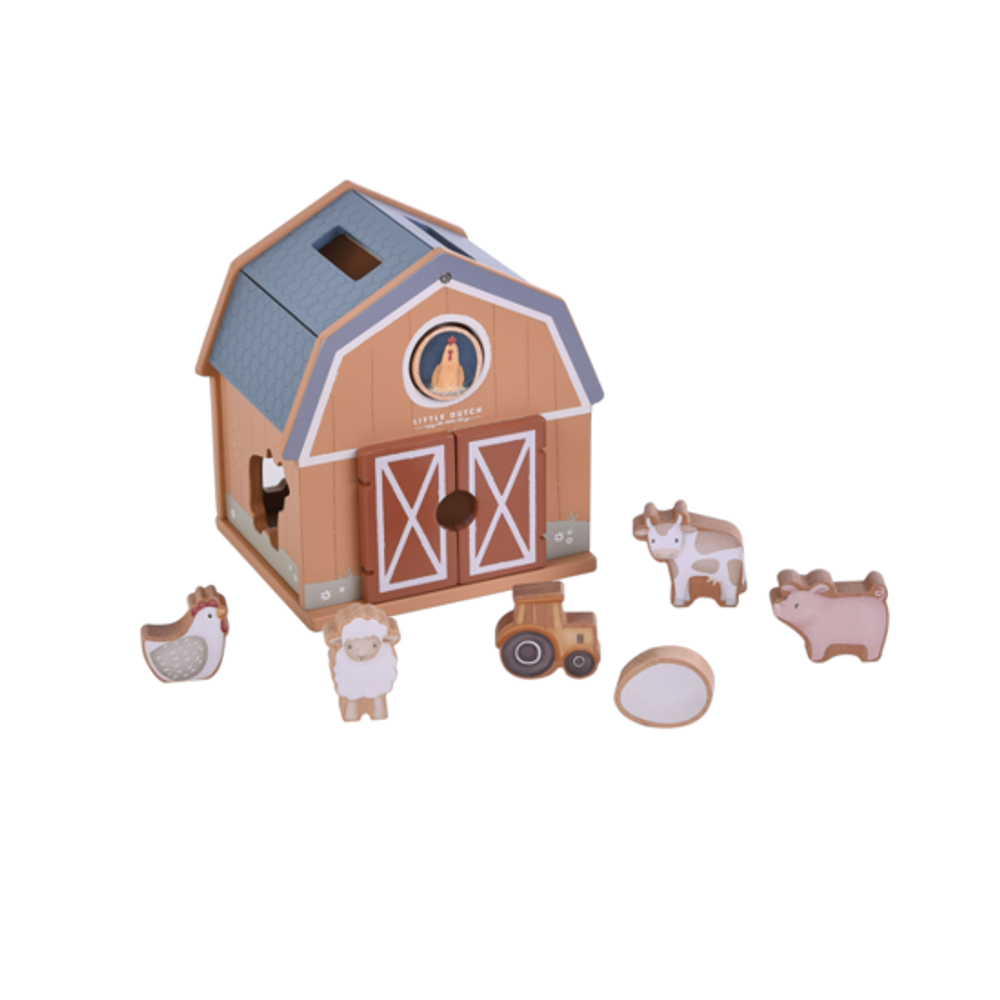Little Dutch Formen-Steckspiel Little Farm FSC
