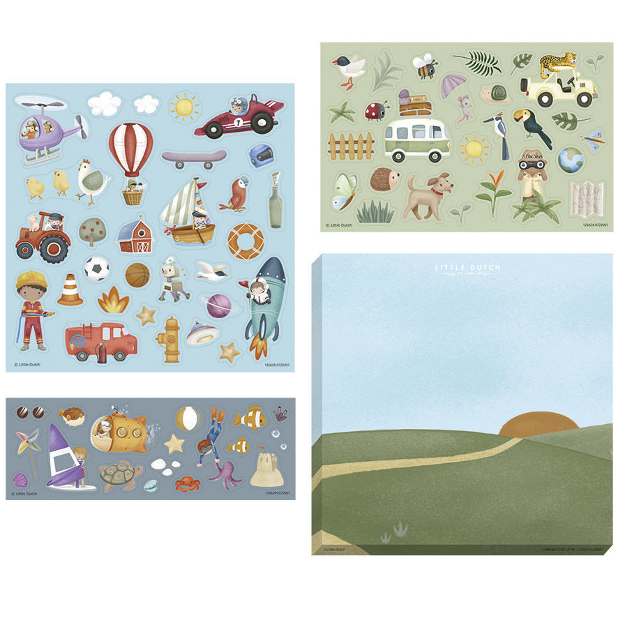 Little Dutch Stickerset 3 Blättern Jim&Friends