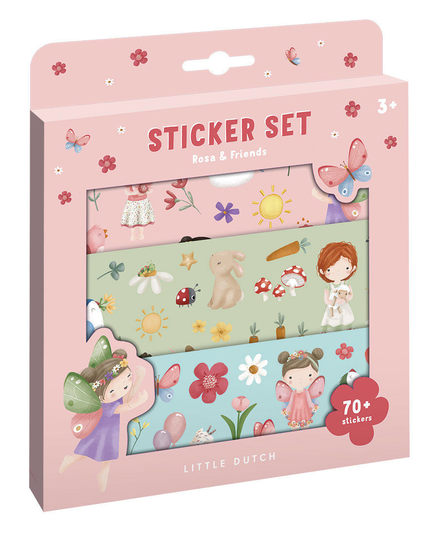 Little Dutch Stickerset 3 Blätter Rosa&Friends