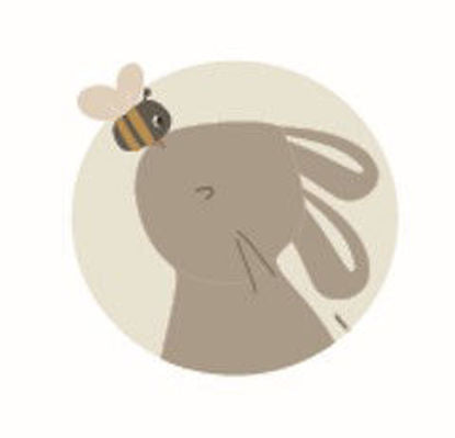 Little Dutch Teppich Bunny - Durchm. 110 cm Anti Slip