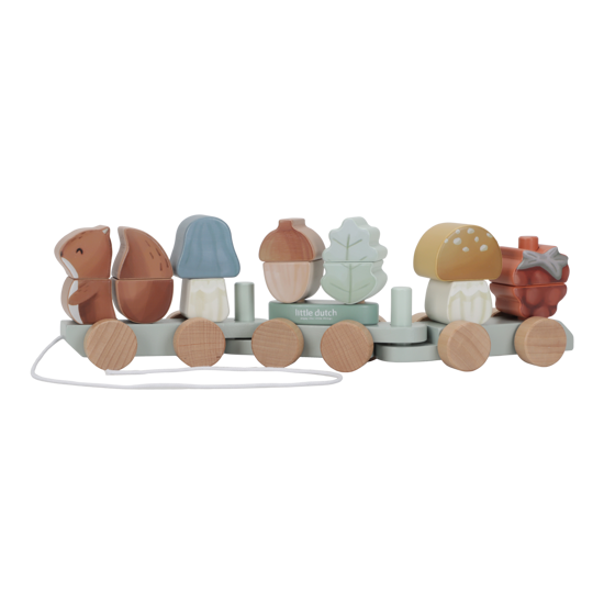 Little Dutch Eisenbahn mit Steck-Formen Eichhörnchen Forest Friends FSC