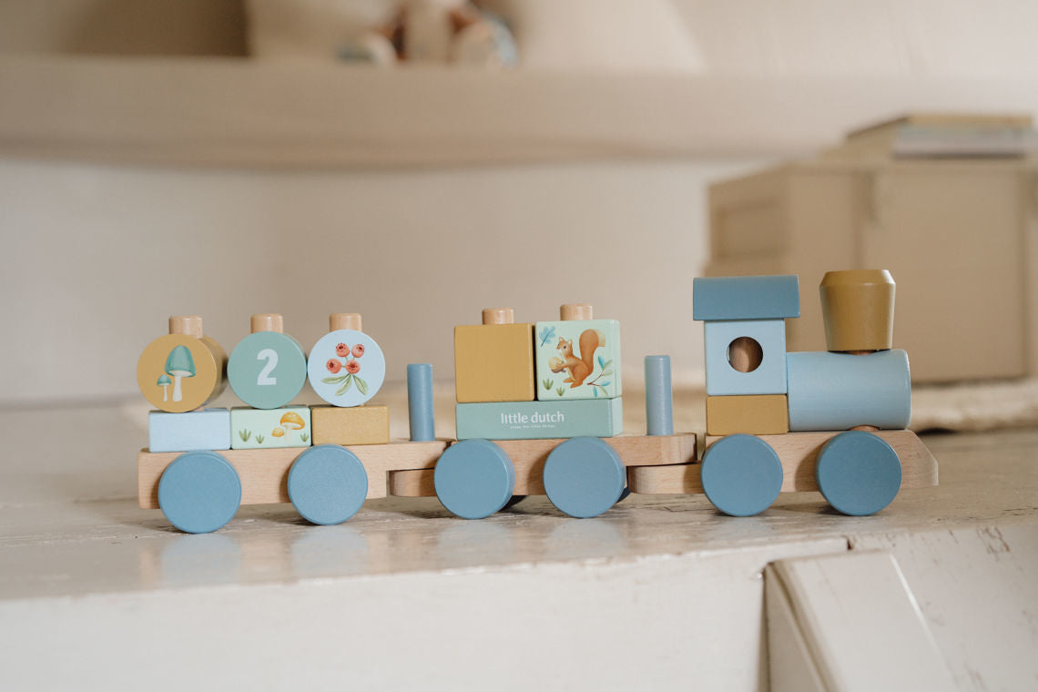 Little Dutch Eisenbahn mit Steck-Formen Forest Friends FSC