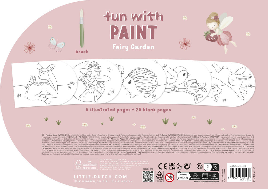 Little Dutch Malbuch mit Farbkasten Fairy Garden
