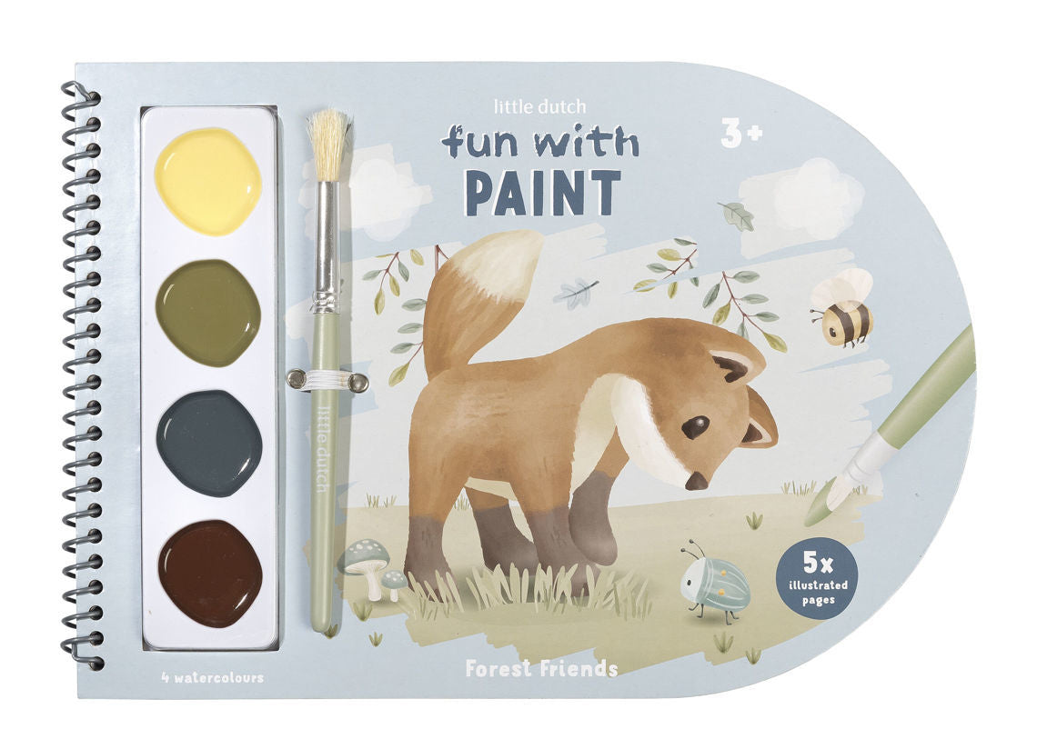 Little Dutch Malbuch mit Farbkasten Forest Friends