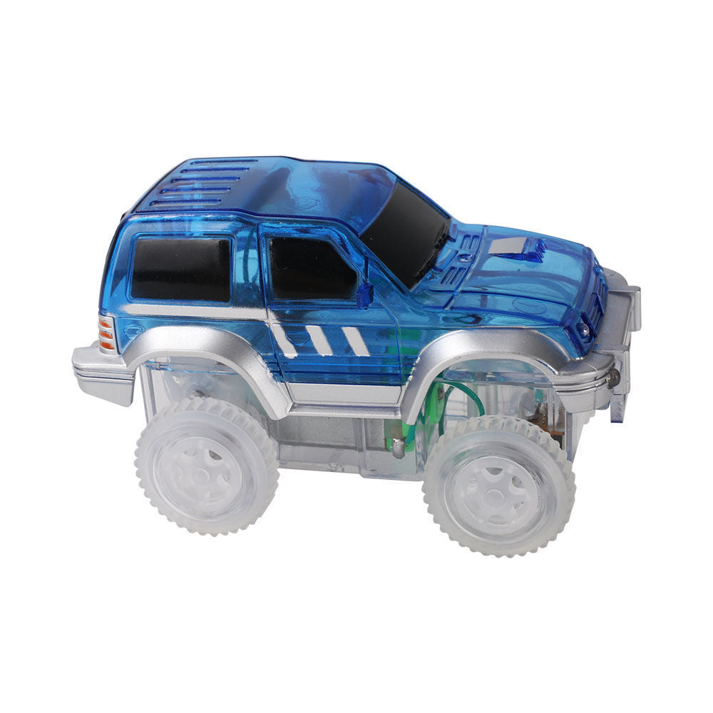Cleverclixx Race Track Car Blue - Rennbahnauto (blau), 1 Stück