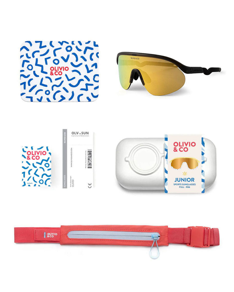 Olivo & Co Teen & Adult Half-Rim Sports Sunglasses-Lava grey