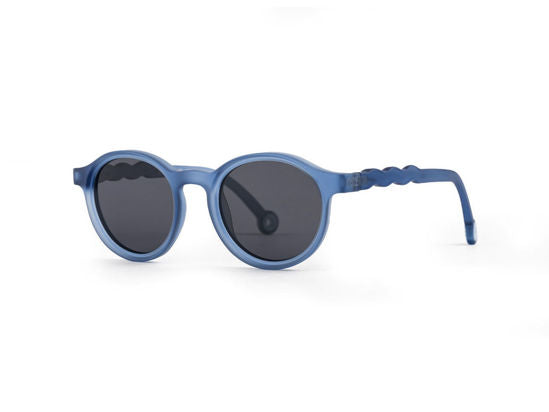 Olivo & Co TEEN & ADULT Oval Sunglasses-Seaside Stripes-Navy Blue