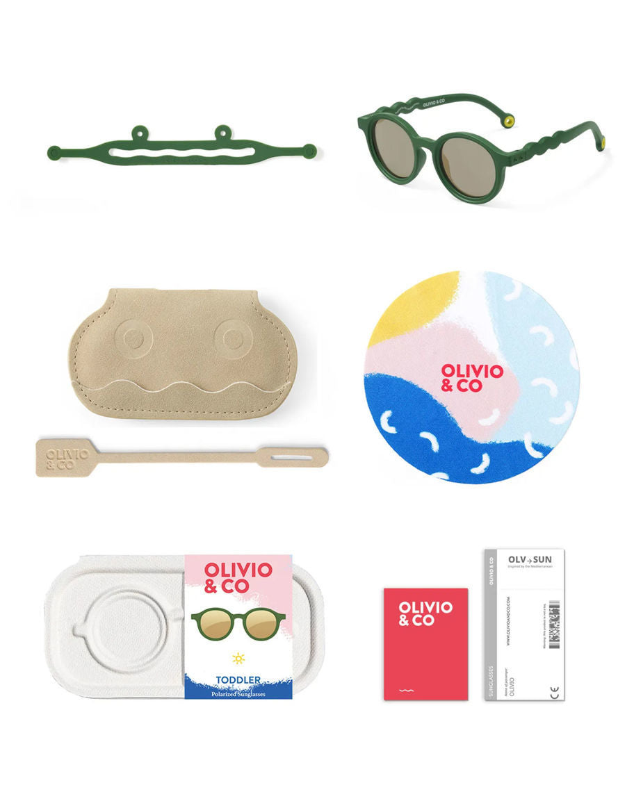 Olivo & Co TODDLER Oval Sunglasses-Classic Olivio-Cactus Green