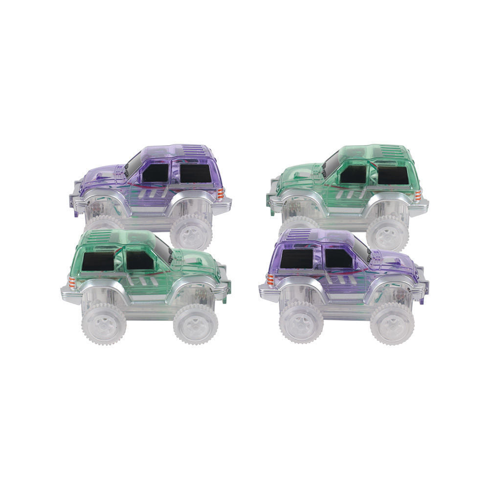 Cleverclixx Race Track Car Grün- Rennbahnauto (grün), 1 Stück