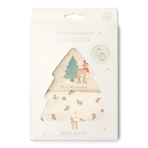 Little Dutch 2-pack bodysuit long sleeves Little Christmas - 62/68
