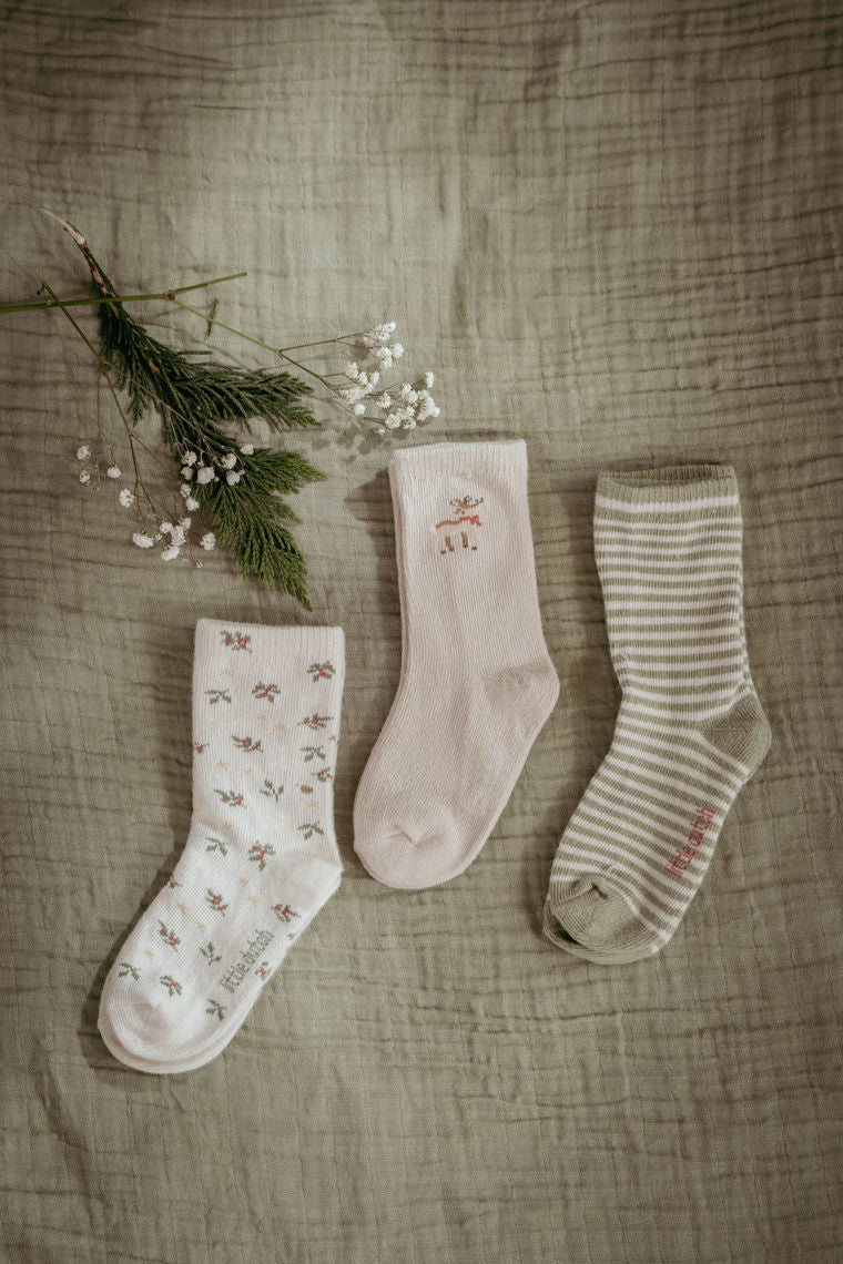 Little Dutch3-pack socks Little Christmas - 17/20
