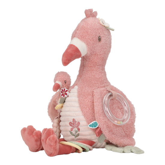 Little Dutch Safari Friends - Aktivitätskuscheltier Flamingo GRS