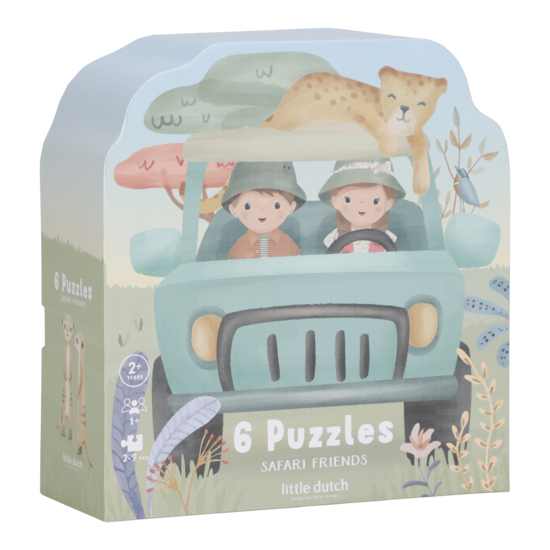 Little Dutch 6 puzzles FSC - Safari Friends