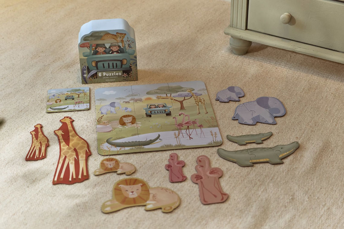 Little Dutch 6 puzzles FSC - Safari Friends