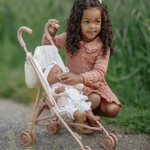 Little Dutch Puppen Buggy aus Metall rosa