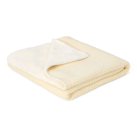 Little Dutch Kinderbettdecke gestrickt - Pure Soft White 140x110cm
