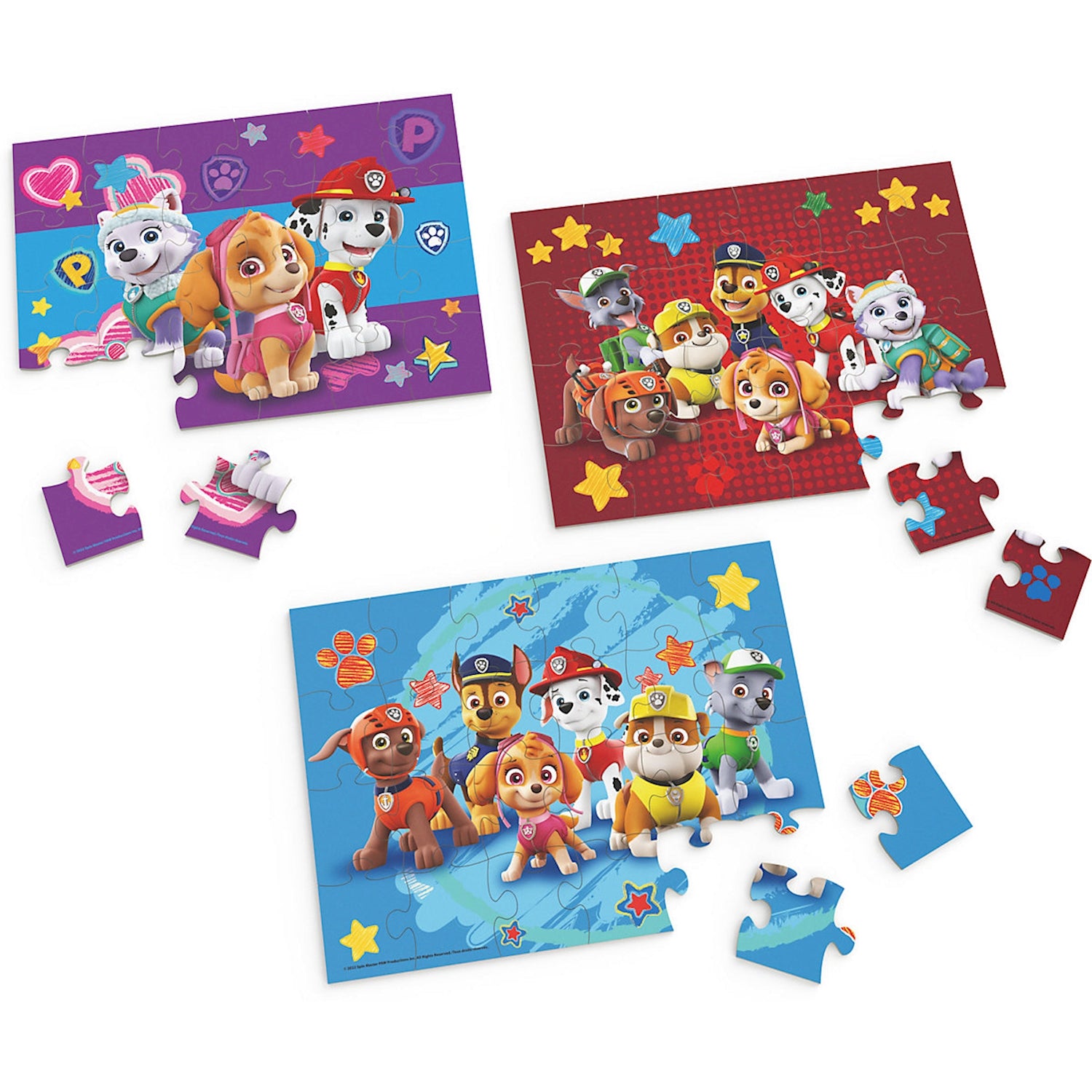 Paw Patrol - Holzpuzzle 3er Set
