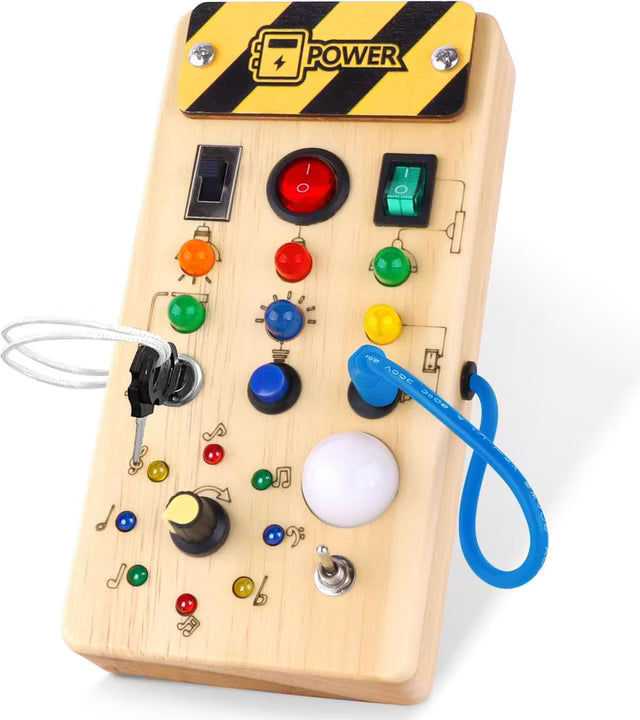 Activity Board Beschäftigtes Brettspielzeug mit LED-Lichtschalter