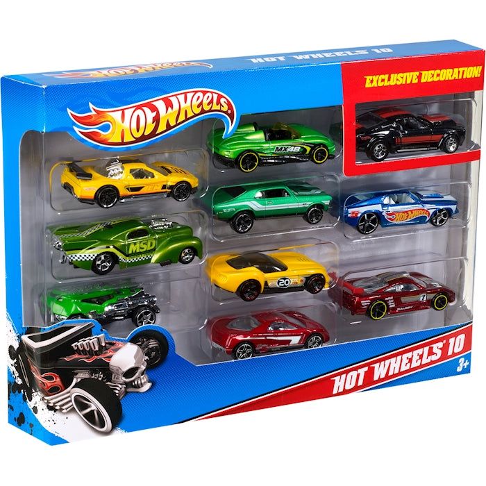 Hot Wheels 10-er Geschenk Sortiment. 1:64. 6-fach ass.