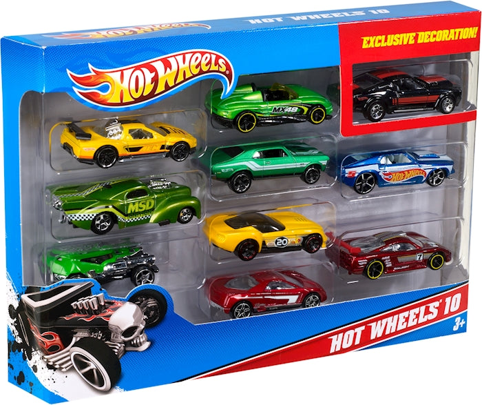 Hot Wheels 10-er Geschenk Sortiment. 1:64. 6-fach ass.