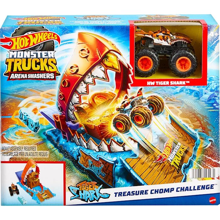 Monster Trucks Arena Smashers Tiger Shark Trap Jaw Challenge