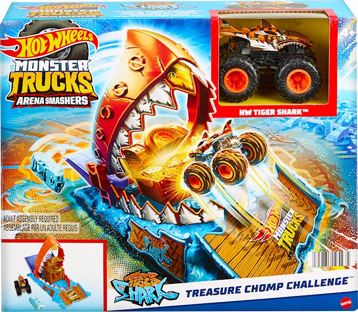 Monster Trucks Arena Smashers Tiger Shark Trap Jaw Challenge